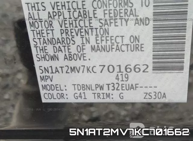 5N1AT2MV7KC701662 фото 10