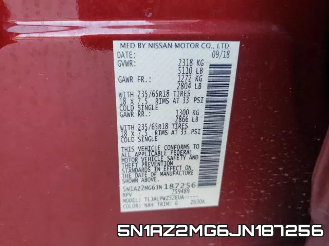 5N1AZ2MG6JN187256 фото 2