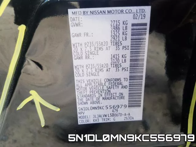 5N1DL0MN9KC556979 фото 2