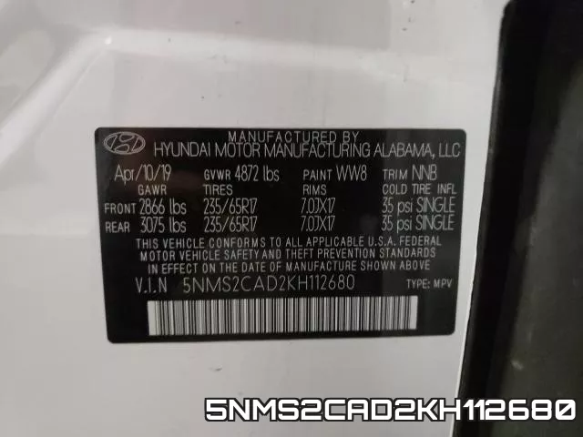 5NMS2CAD2KH112680 фото 2