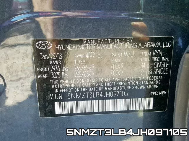 5NMZT3LB4JH097105 фото 2