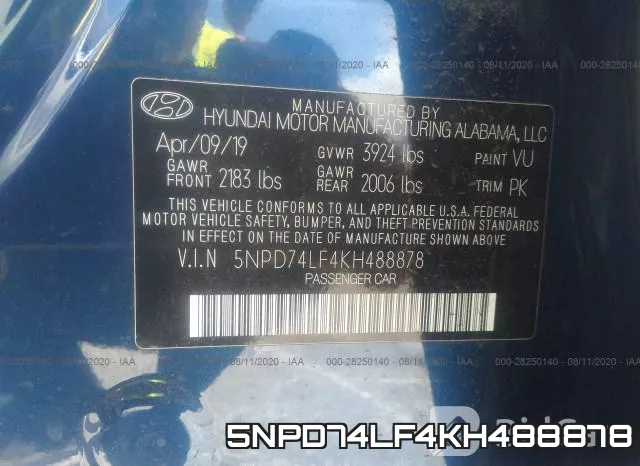 5NPD74LF4KH488878 фото 10