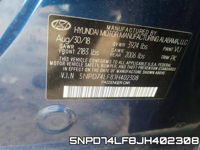 5NPD74LF8JH402308 фото 2