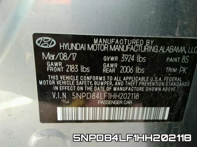 5NPD84LF1HH202118 фото 2