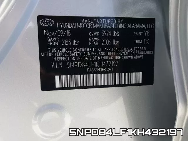 5NPD84LF1KH432197 фото 2