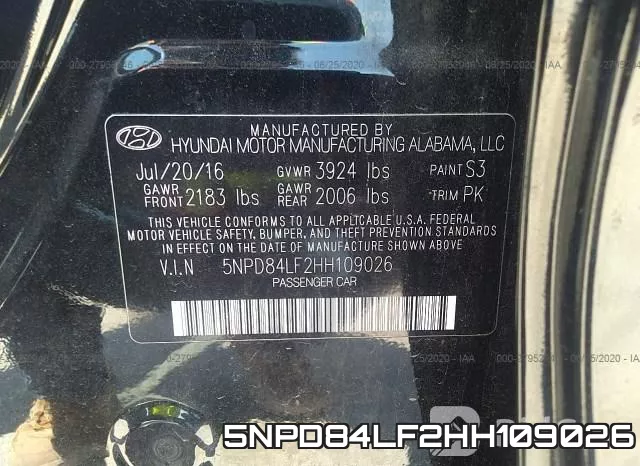 5NPD84LF2HH109026 фото 10