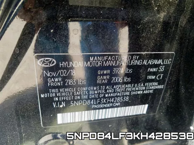 5NPD84LF3KH428538 фото 2