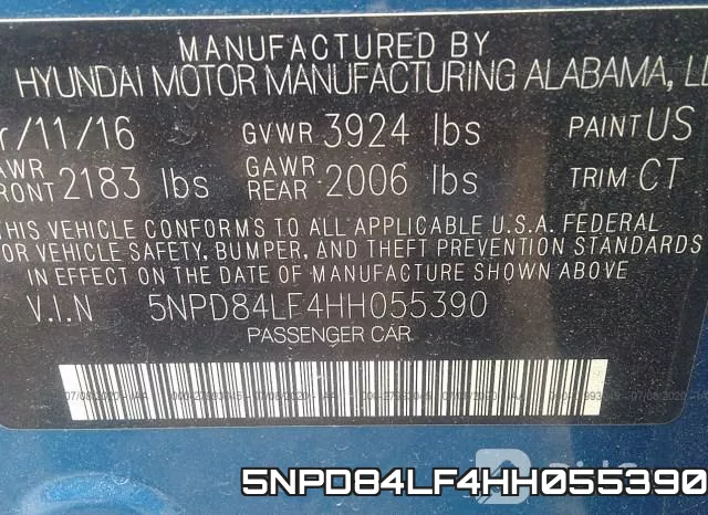 5NPD84LF4HH055390 фото 10