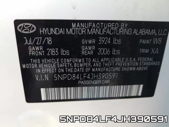 5NPD84LF4JH390591 фото 2