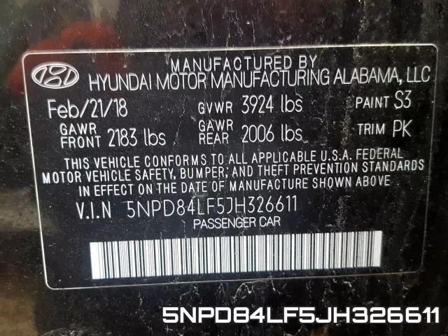 5NPD84LF5JH326611 фото 2