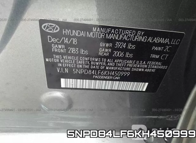 5NPD84LF6KH450999 фото 10