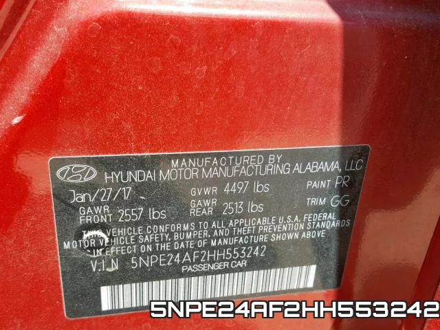 5NPE24AF2HH553242 фото 2