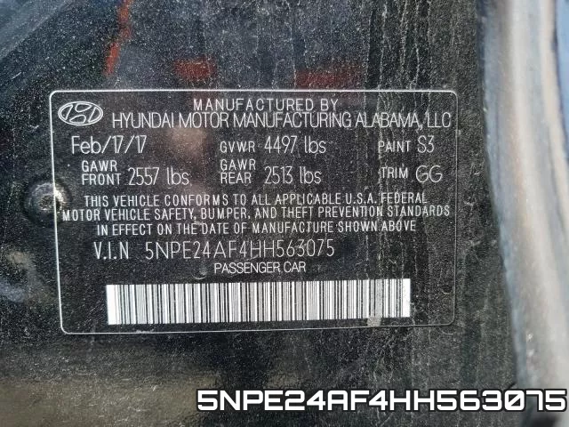 5NPE24AF4HH563075 фото 2