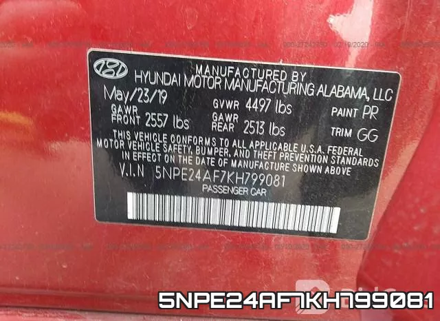 5NPE24AF7KH799081 фото 10