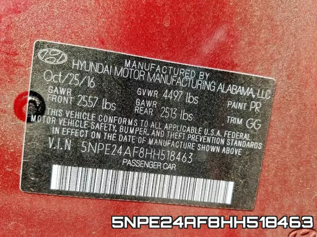 5NPE24AF8HH518463 фото 2
