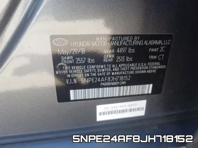 5NPE24AF8JH718152 фото 2