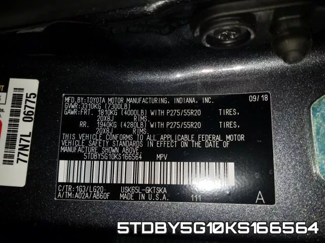 5TDBY5G10KS166564 фото 2