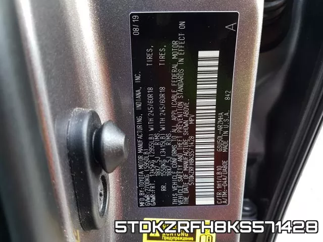 5TDKZRFH8KS571428 фото 2