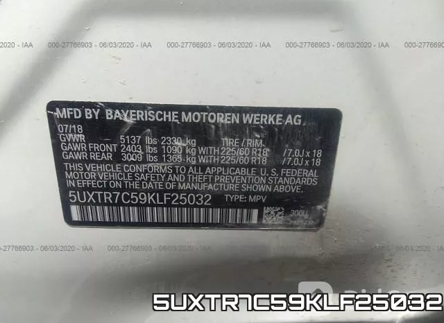 5UXTR7C59KLF25032 фото 10