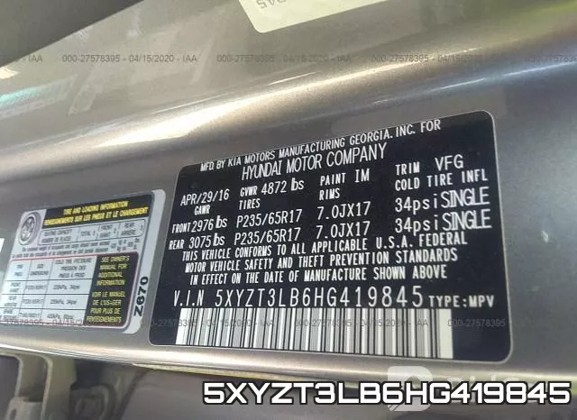5XYZT3LB6HG419845 фото 10