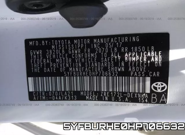 5YFBURHE0HP706632 фото 10