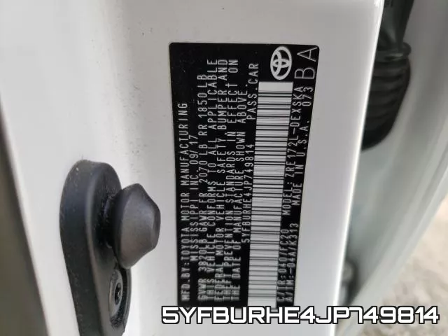 5YFBURHE4JP749814 фото 2