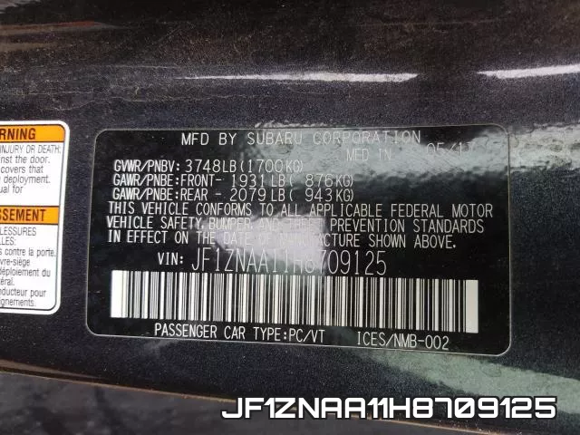 JF1ZNAA11H8709125 фото 2