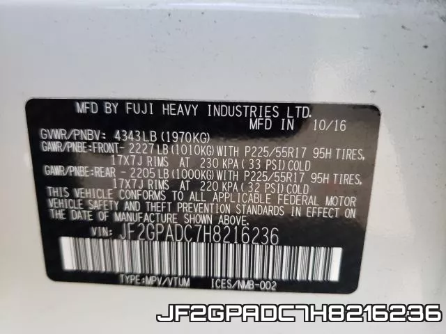 JF2GPADC7H8216236 фото 2