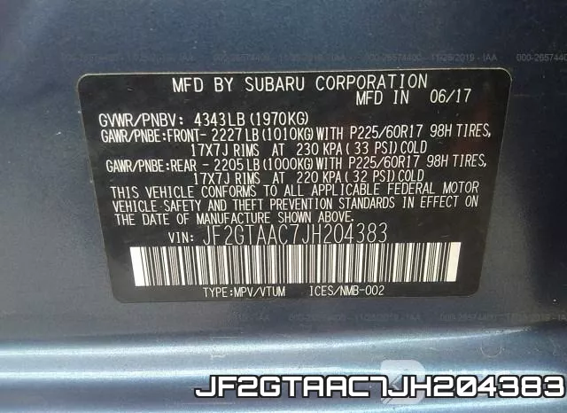 JF2GTAAC7JH204383 фото 10