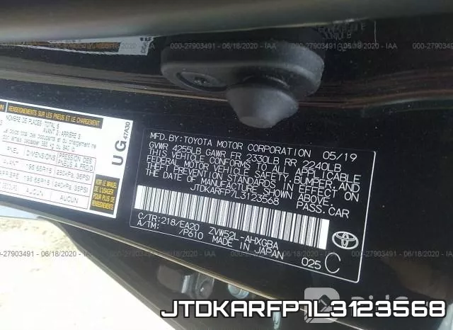 JTDKARFP7L3123568 фото 10