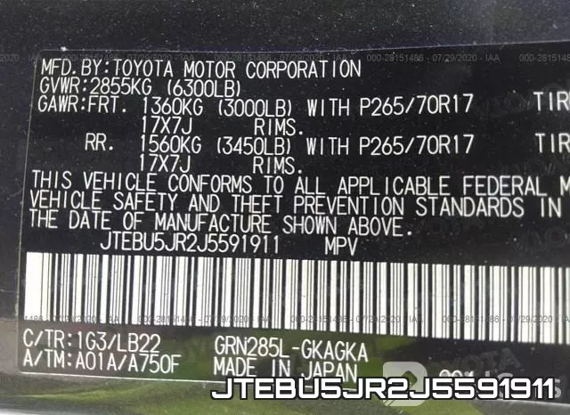 JTEBU5JR2J5591911 фото 10