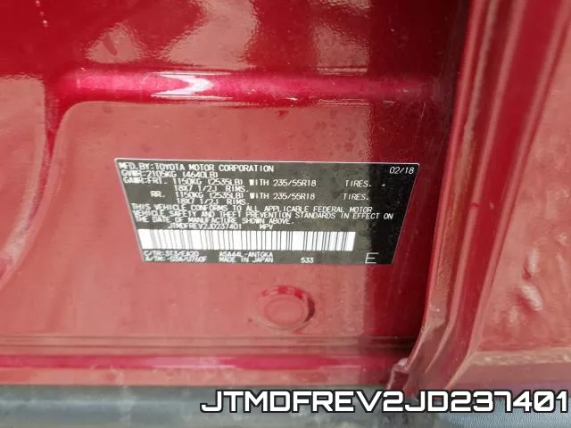 JTMDFREV2JD237401 фото 2