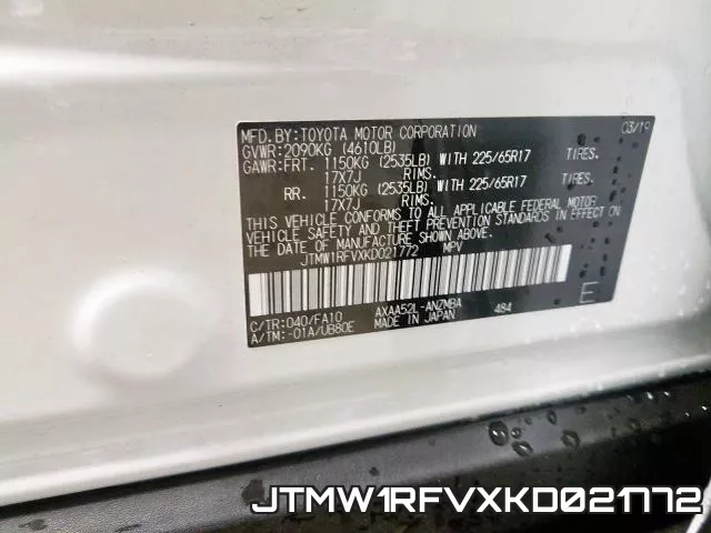 JTMW1RFVXKD021772 фото 2