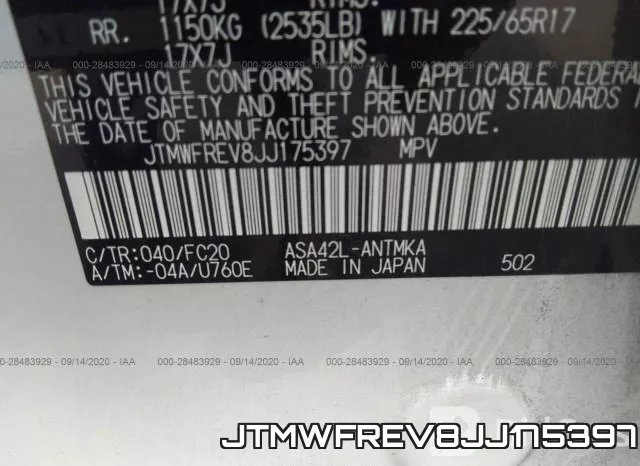 JTMWFREV8JJ175397 фото 10