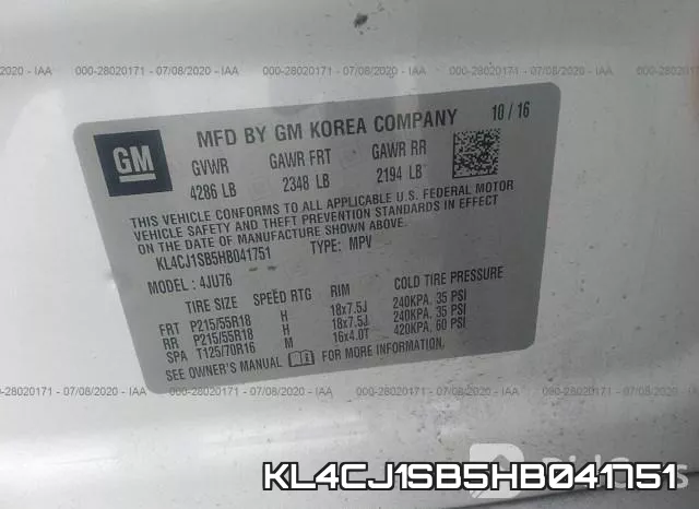 KL4CJ1SB5HB041751 фото 10