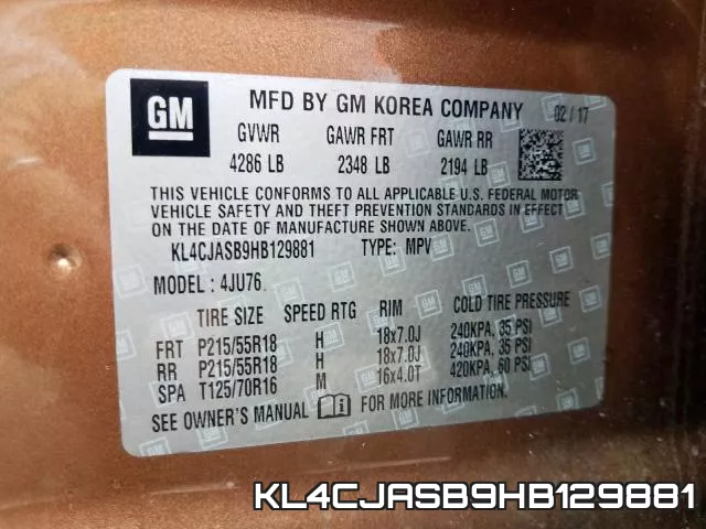 KL4CJASB9HB129881 фото 2