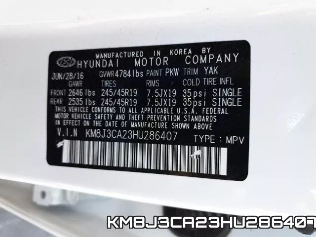 KM8J3CA23HU286407 фото 2
