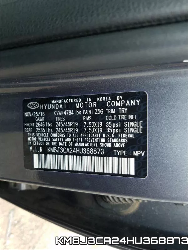 KM8J3CA24HU368873 фото 2