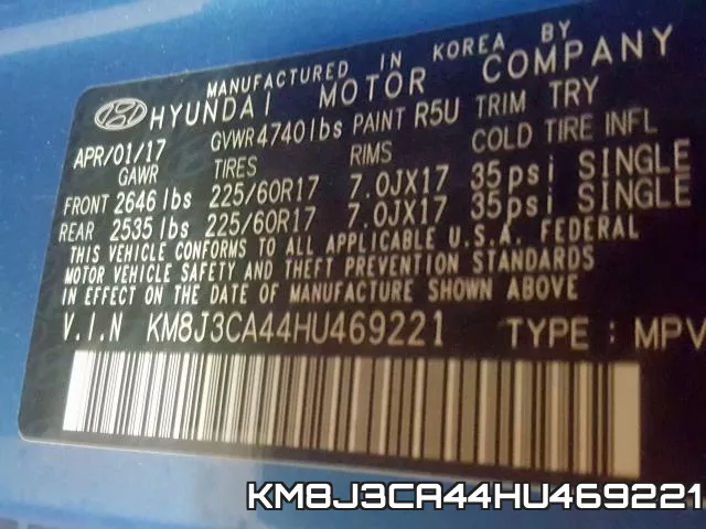 KM8J3CA44HU469221 фото 2