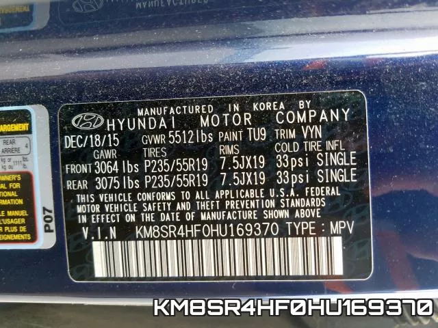 KM8SR4HF0HU169370 фото 2