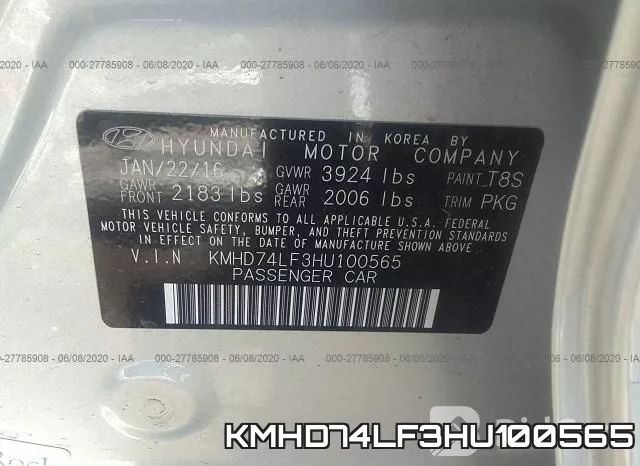 KMHD74LF3HU100565 фото 10