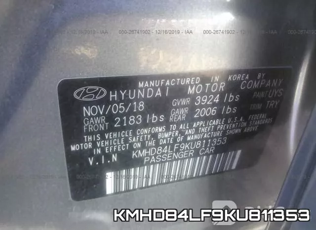 KMHD84LF9KU811353 фото 10