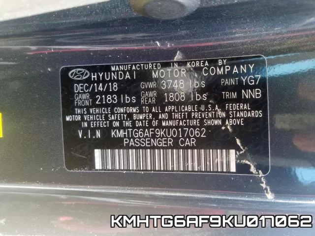 KMHTG6AF9KU017062 фото 2