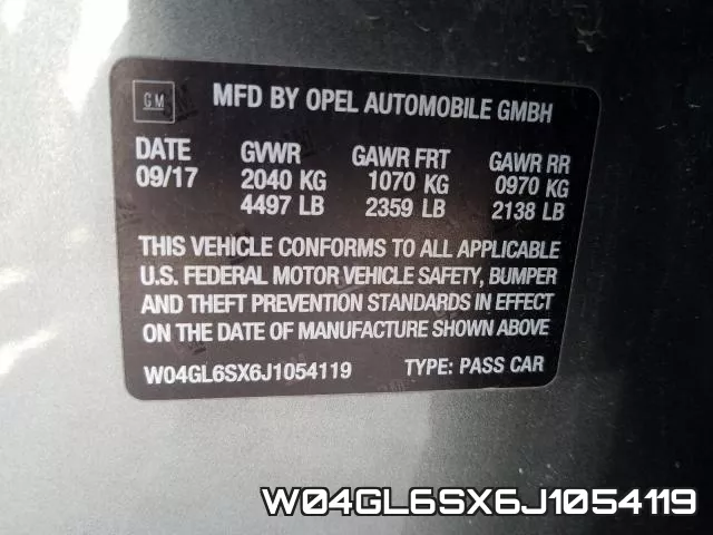 W04GL6SX6J1054119 фото 2