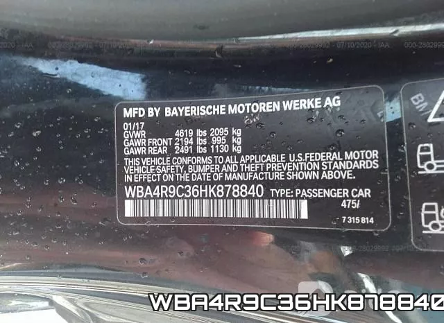 WBA4R9C36HK878840 фото 10