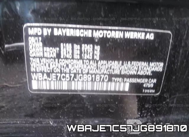 WBAJE7C57JG891870 фото 10