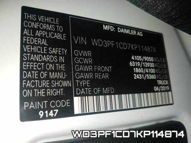 WD3PF1CD7KP114874 фото 2