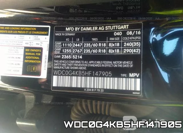 WDC0G4KB5HF147905 фото 10