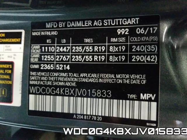 WDC0G4KBXJV015833 фото 2