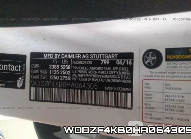 WDDZF4KB0HA064305 фото 10